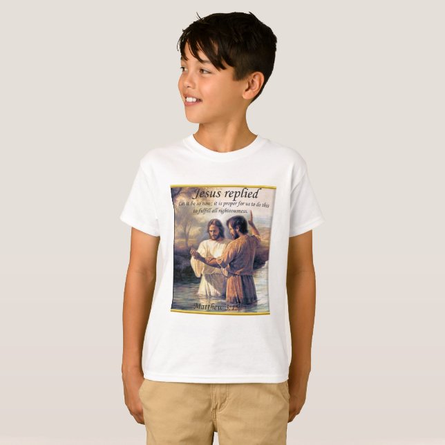 Jesus Christ Baptism image one T-Shirt (Front Full)