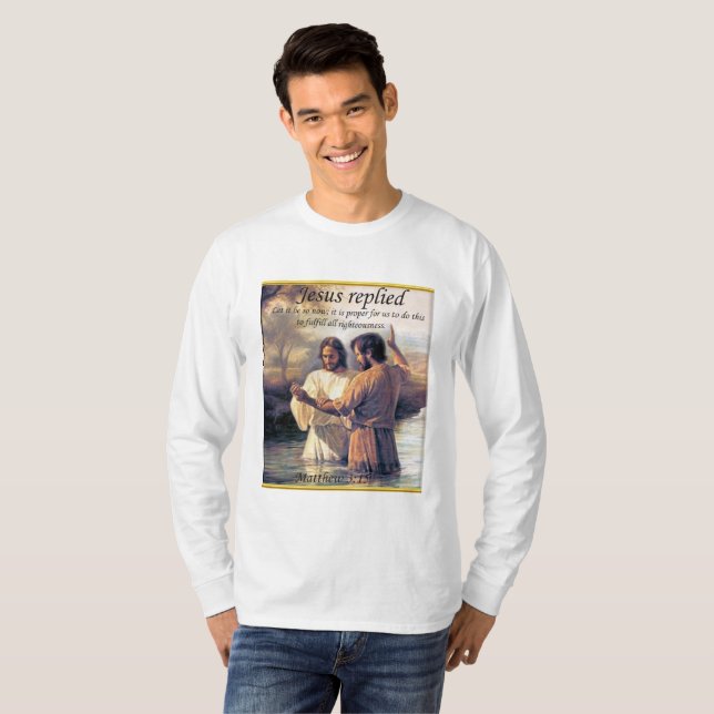 Jesus Christ Baptism image one T-Shirt (Front Full)