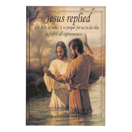 Jesus Christ Baptism image one Wood Wall Art