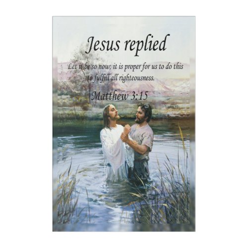 Jesus Christ Baptism image two Acrylic Print