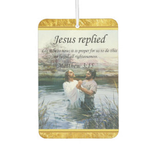 Jesus Christ Baptism image two Air Freshener
