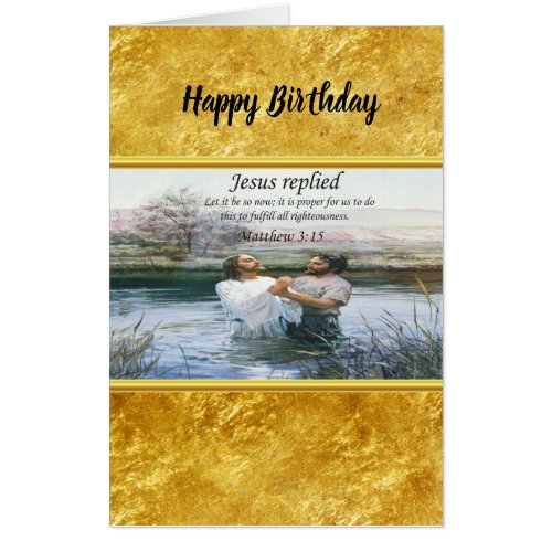 Jesus Christ Baptism image two Card