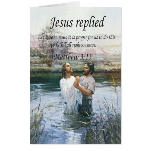 Jesus Christ Baptism image two Card