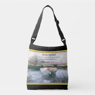 Jesus Christ Baptism image two Crossbody Bag