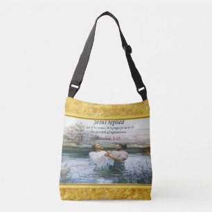 Jesus Christ Baptism image two Crossbody Bag
