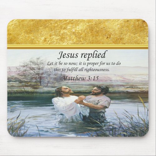 Jesus Christ Baptism image two Mouse Pad