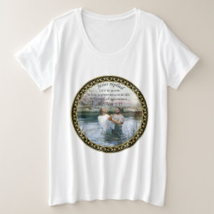 Jesus Christ Baptism image two Plus Size T-Shirt