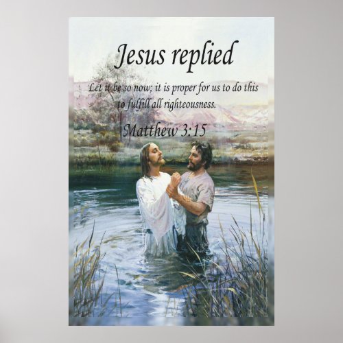Jesus Christ Baptism image two Poster