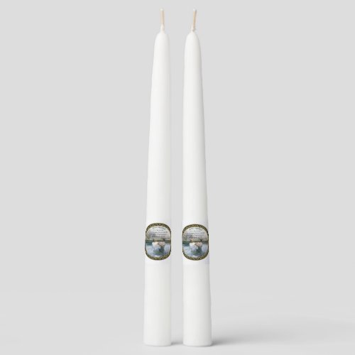 Jesus Christ Baptism image two Taper Candle
