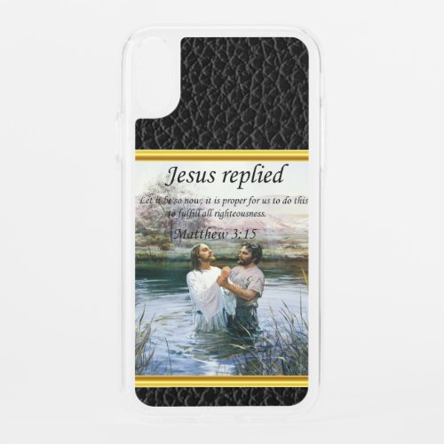 Jesus Christ Baptism image two iPhone XR Case