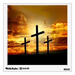 Jesus Christ Blessed Virgin Mary Dove Calvery Wall Decal