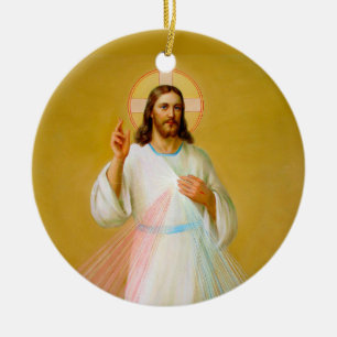 Jesus Christ blessing Ceramic Ornament