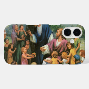 Jesus Christ Blessing Children, Vintage Religion iPhone 16 Case