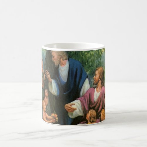 Jesus Christ Blessing Children Vintage Religion Coffee Mug