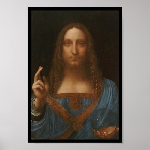Jesus christ by Leonardo da Vincirenaissance pain Poster