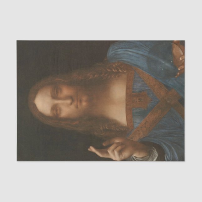 Jesus christ by Leonardo da Vinci,renaissance pain Tissue Paper (Front)