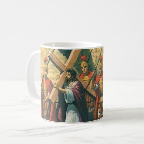 Jesus Christ Carrying the Cross to his Crucifixion Coffee Mug