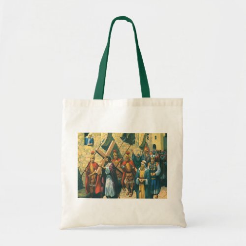 Jesus Christ Carrying the Cross to his Crucifixion Tote Bag