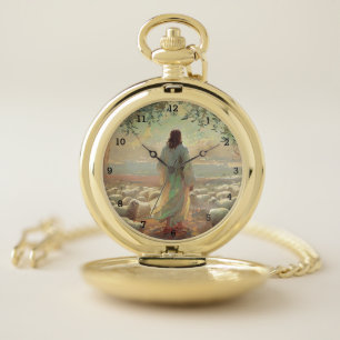 Jesus Christ Catholic Resurrection Faith   Pocket Watch