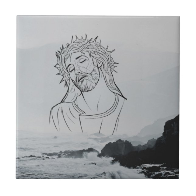 Jesus Christ Ceramic Tile (Front)