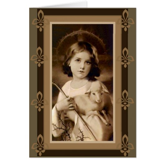 Jesus Christ Child Boy Lamb Staff (Front)