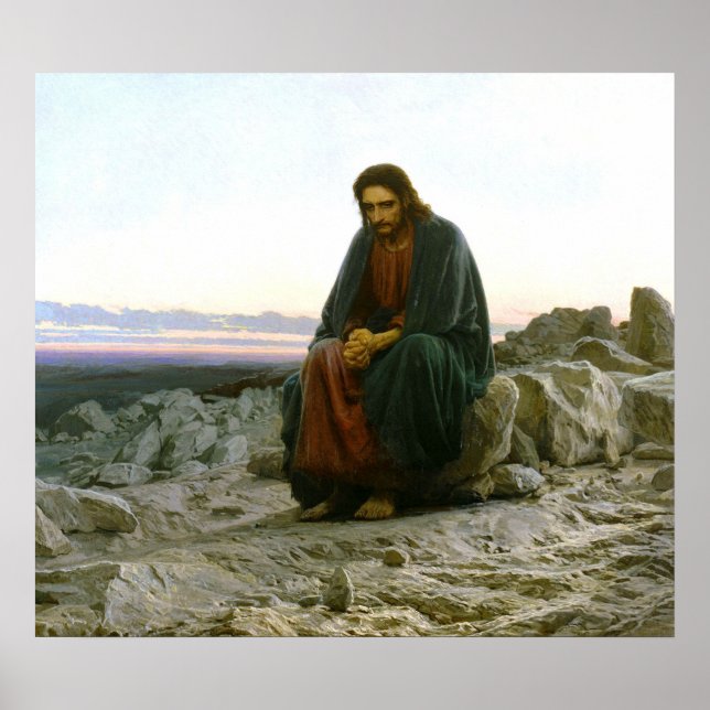 Jesus Christ, Christ, in the Desert (meditation) Poster (Front)