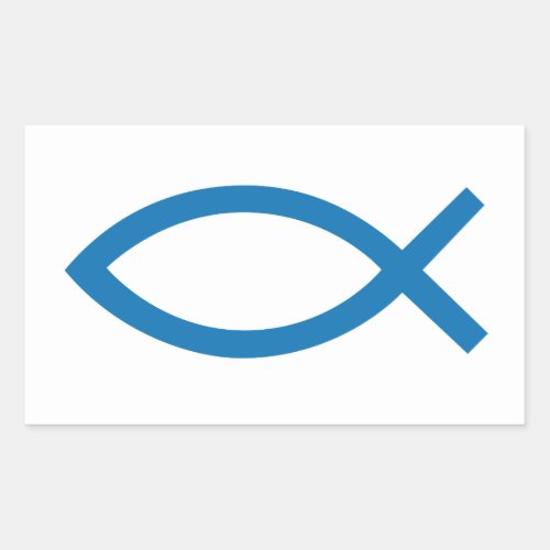 Jesus Christ Christian fish symbol for t_shirt Rectangular Sticker