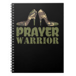 Jesus Christ Christian Womens Camo Heels Prayer Wa Notebook