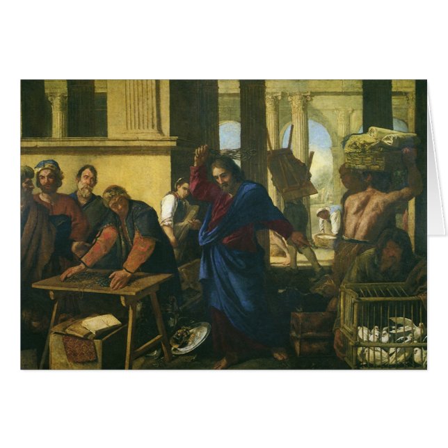 Jesus Christ Cleansing of the Temple Cards (Front Horizontal)