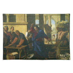 Jesus Christ Cleansing of the Temple Cloth Placemat