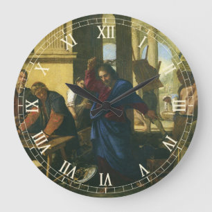 Jesus Christ Cleansing of the Temple Large Clock
