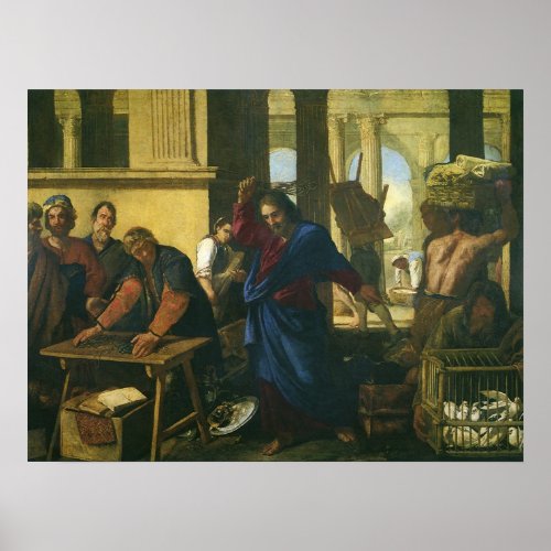 Jesus Christ Cleansing of the Temple Poster
