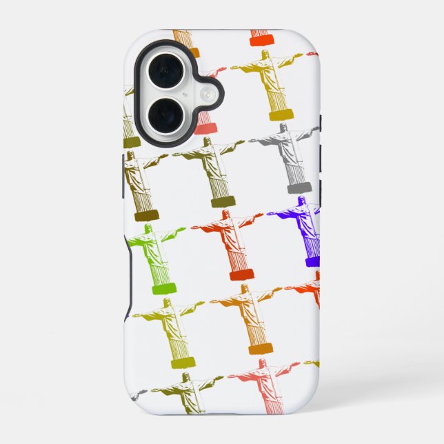 Jesus Christ color pattern Iphone Case (Back)