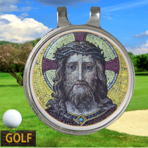 Jesus Christ & Compassion Art vintage Golf marker Golf Hat Clip