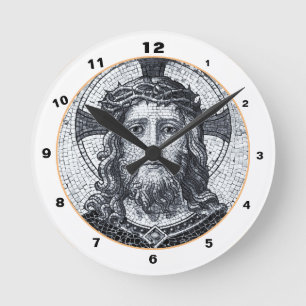 Jesus Christ & Compassion Art vintage Mosaic clock