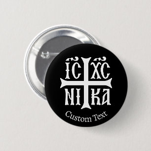 Jesus Christ Conquers Emblem Button