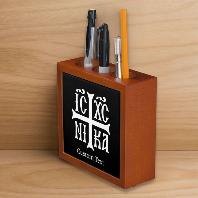 Jesus Christ Conquers Emblem Desk Organizer (Creator Uploaded)