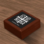 Jesus Christ Conquers Emblem Gift Box<br><div class="desc">Stylized letters and cross symbolize the triumph of Christ over death and sin. Vector monochrom icon with customizable color. Custom background color. Custom text.</div>