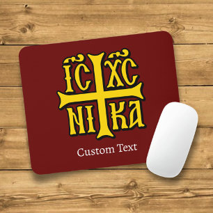 Jesus Christ Conquers Emblem Mouse Pad