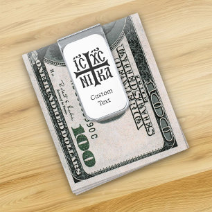 Jesus Christ Conquers Emblem Silver Finish Money Clip