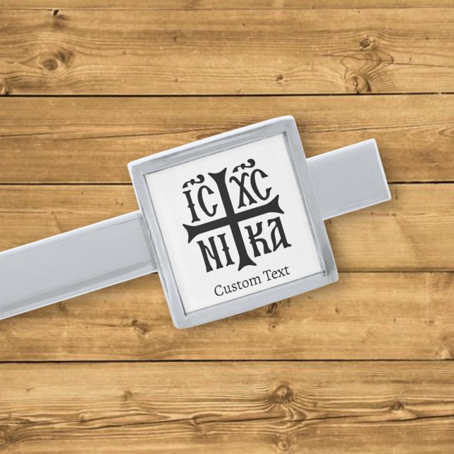 Jesus Christ Conquers Emblem Silver Finish Tie Bar (Creator Uploaded)