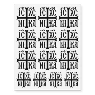 Jesus Christ Conquers Emblem Temporary Tattoos