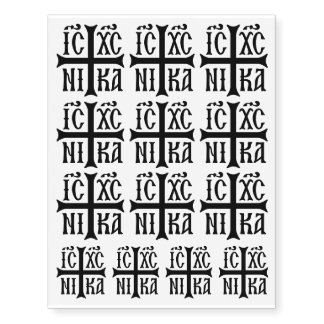 Jesus Christ Conquers Emblem Temporary Tattoos