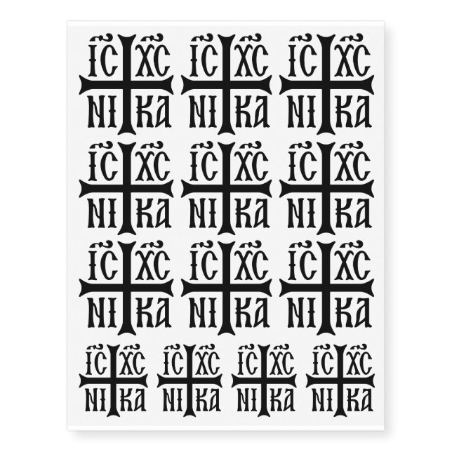 Jesus Christ Conquers Emblem Temporary Tattoos (Front)