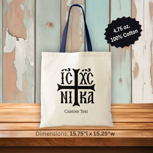 Jesus Christ Conquers Emblem Tote Bag (Creator Uploaded)
