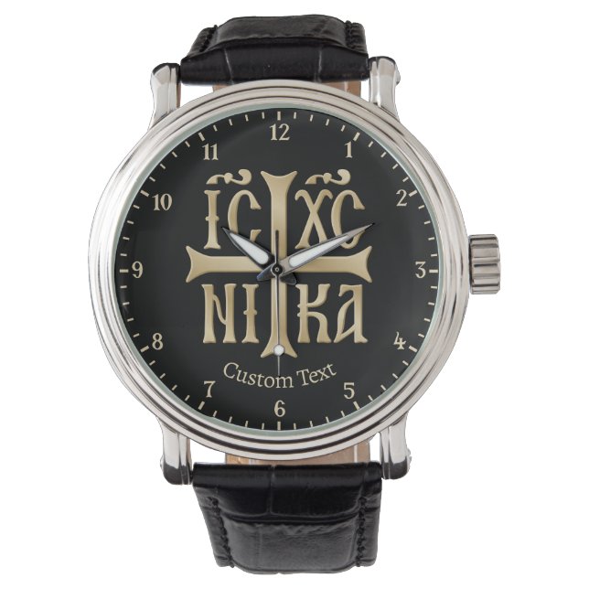 Jesus Christ Conquers Emblem Watch (Front)