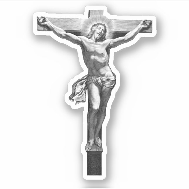 Jesus christ Cross Christian Faith Bible ART Sticker (Front)