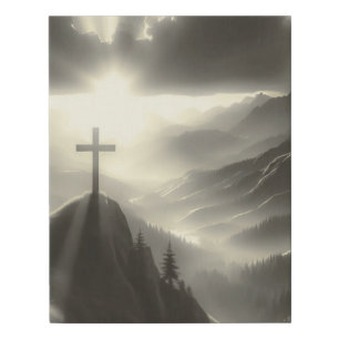 Jesus Christ Cross Christian Wall Art Canvas Print