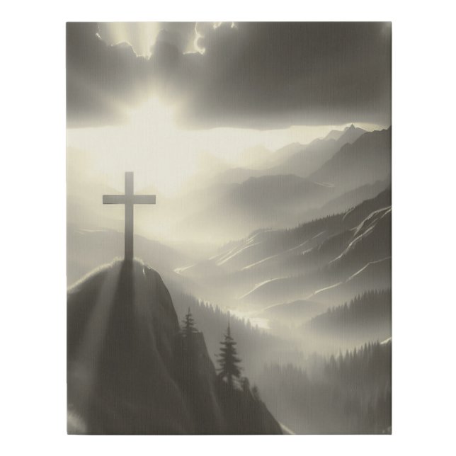 Jesus Christ Cross Christian Wall Art Canvas Print (Front)
