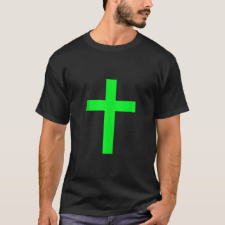 Jesus Christ Cross God Christian Religion Green Ta T-Shirt